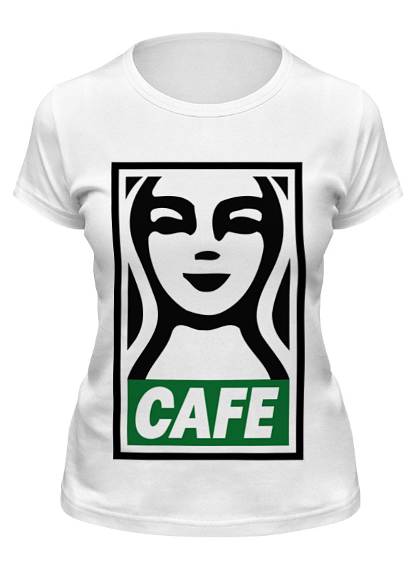 

Футболка женская Printio Starbucks (obey) белая 2XL, Белый, Starbucks (obey)