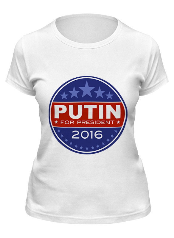 

Футболка женская Printio Путина в президенты америки (2016) белая 2XL, Белый, Путина в президенты америки (2016)