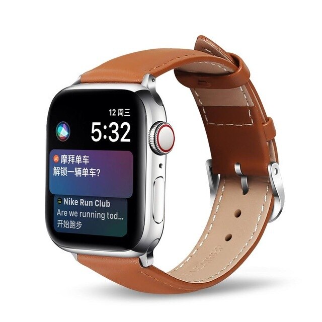 

Ремешок на руку для Apple Watch 38/40/41 мм, кожа, светло-коричневый