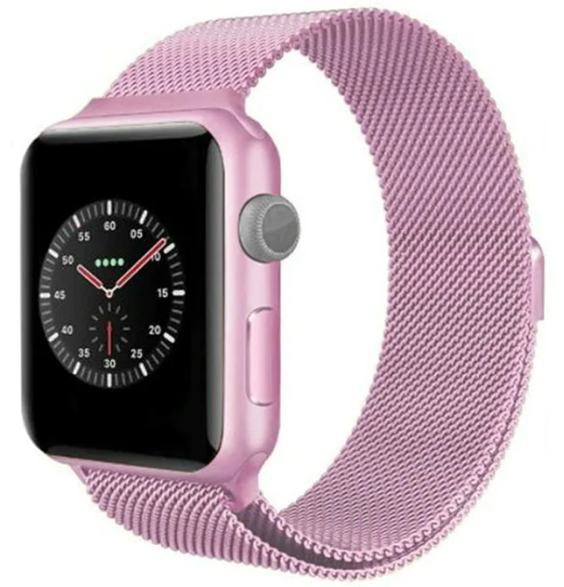 Ремешок на руку для Apple Watch 38/40/41 мм, Milanese loop 600016023427 розовый