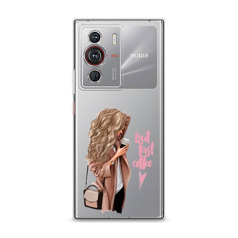 

Силиконовый чехол "Девушка с кофе" на ZTE Nubia Z40 Pro, Девушка с кофе
