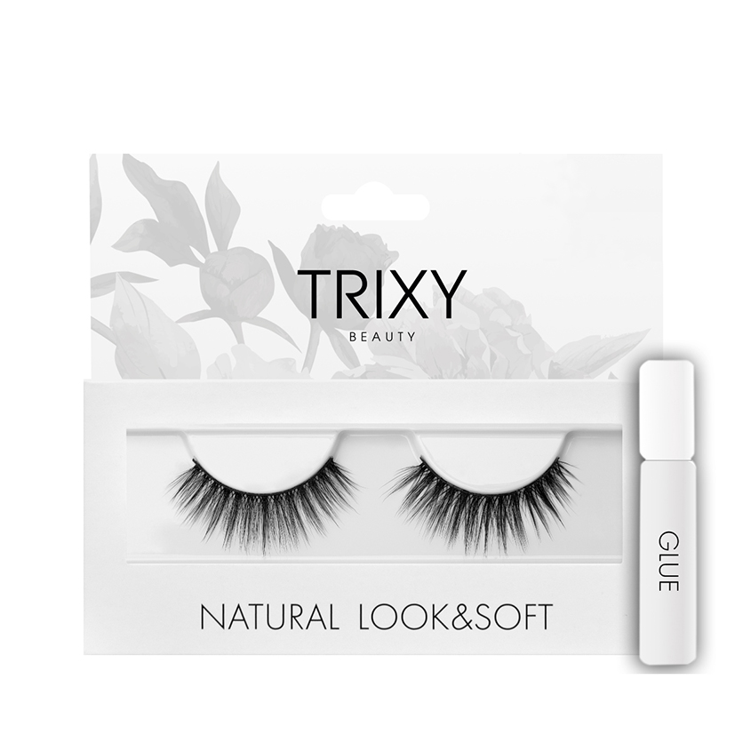 Ресницы Trixy Beauty Накладные ленточные с клеем длина 8-12мм