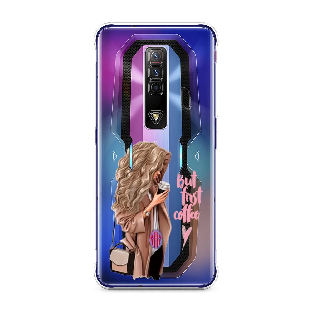 

Силиконовый чехол "Девушка с кофе" на ZTE Nubia Red Magic 7, Девушка с кофе
