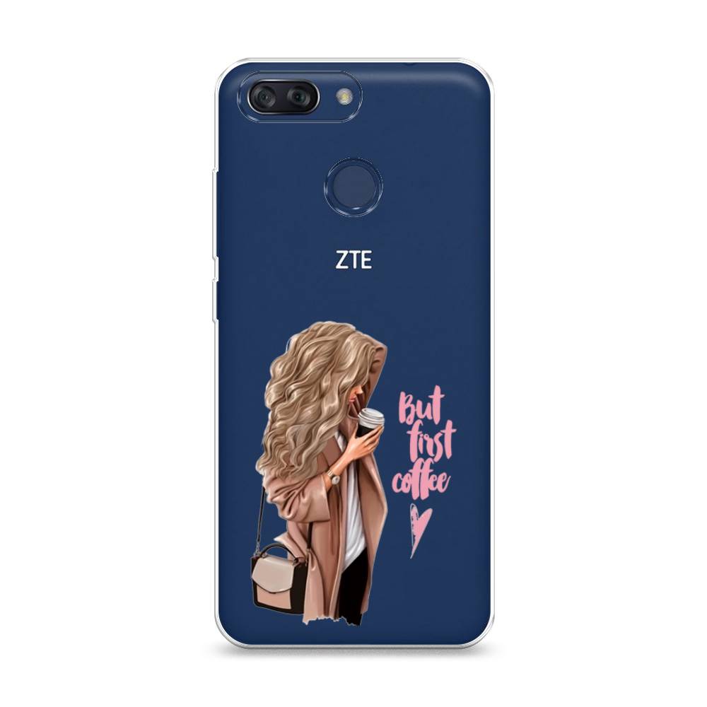 

Силиконовый чехол "Девушка с кофе" на ZTE Blade V9 Vita, Девушка с кофе