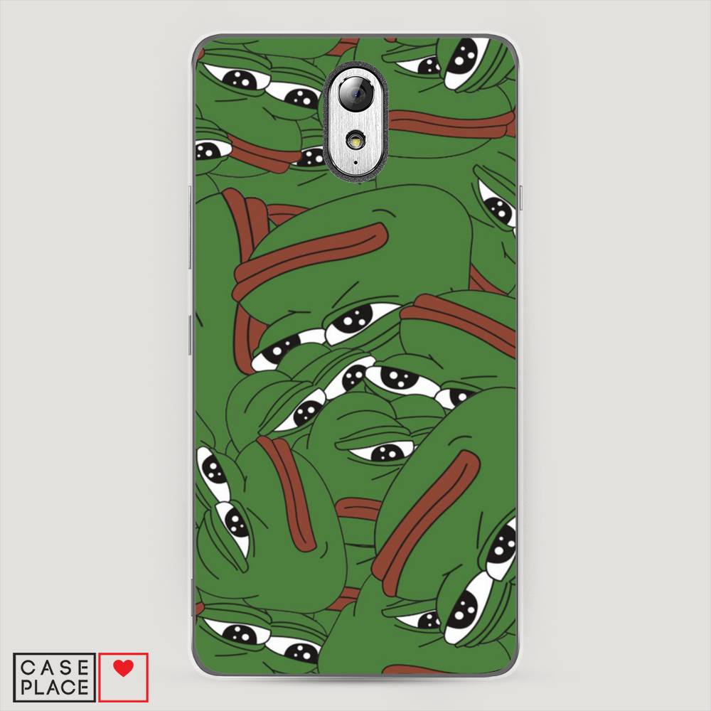 

Чехол Awog на Lenovo Vibe P1m / Леново Vibe P1m "Печальный frog", Зеленый;белый, 111350-9