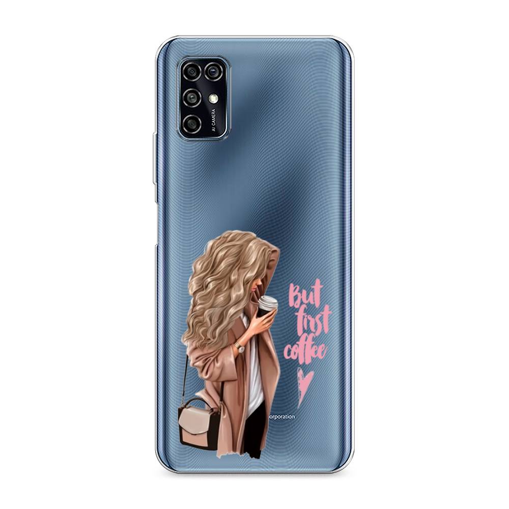 

Силиконовый чехол "Девушка с кофе" на ZTE Blade V2020 Smart, Девушка с кофе