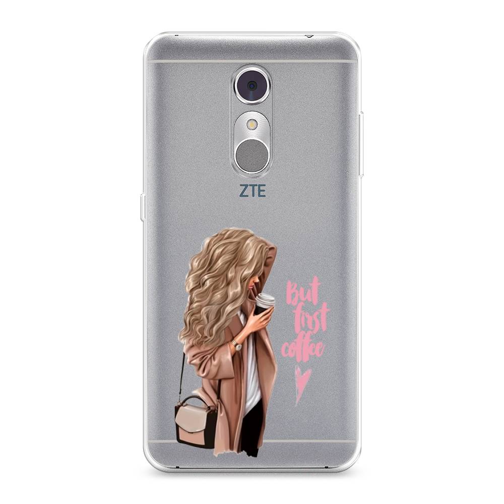 

Силиконовый чехол "Девушка с кофе" на ZTE Blade A910, Девушка с кофе