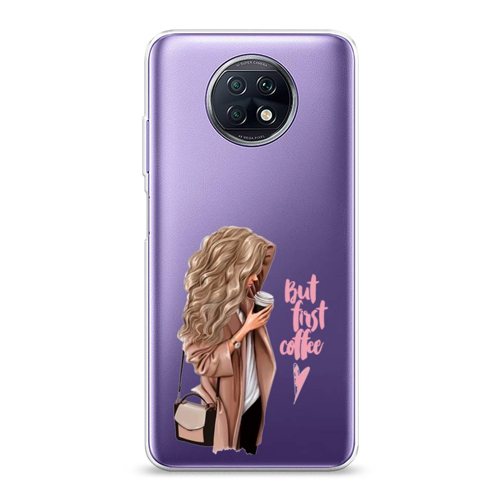 

Силиконовый чехол "Девушка с кофе" на Xiaomi Redmi Note 9T, Девушка с кофе