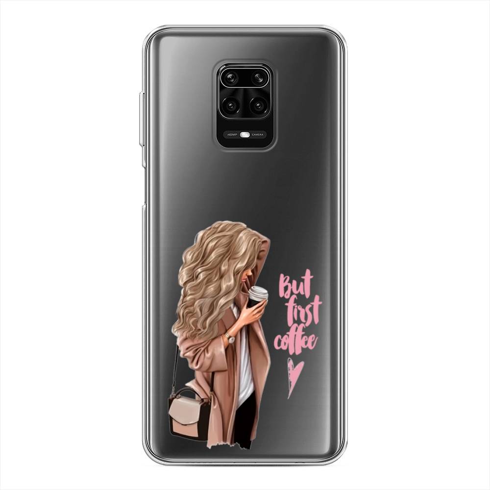 

Силиконовый чехол "Девушка с кофе" на Xiaomi Redmi Note 9S, Девушка с кофе