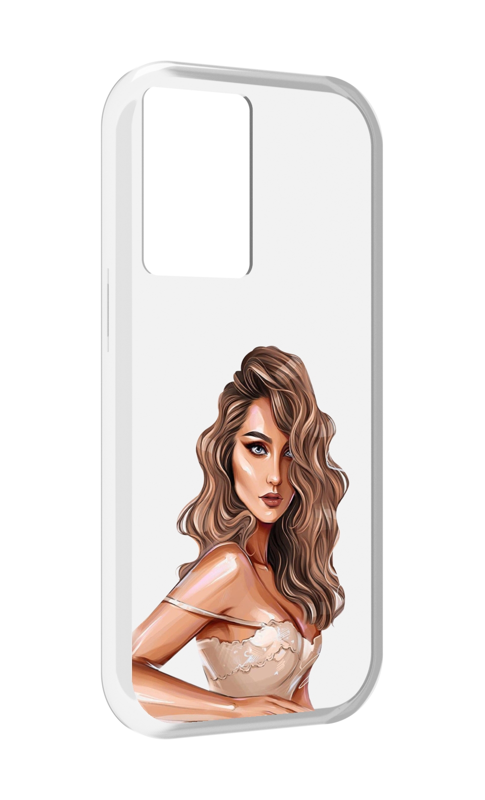 

Чехол MyPads Кудрявая-девушка женский для OnePlus Nord N20 SE, Прозрачный, Tocco