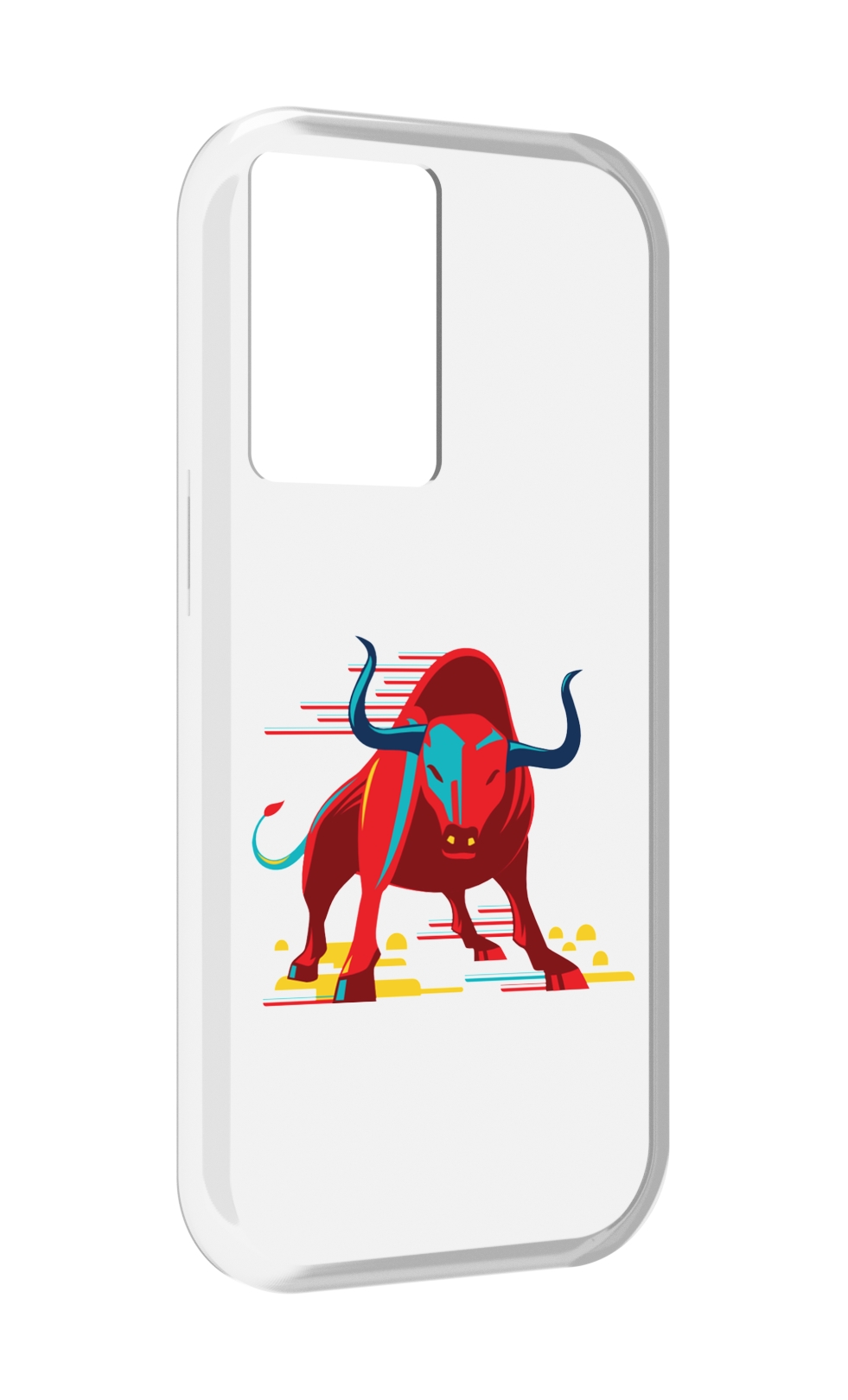 

Чехол MyPads Красный-бык для OnePlus Nord N20 SE, Прозрачный, Tocco