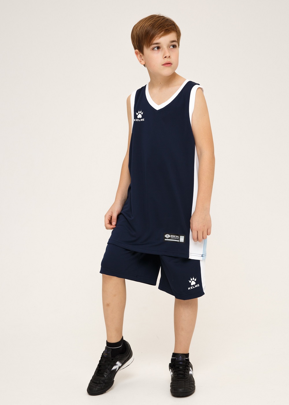 фото Костюм спортивный для мальчиков kelme basketball suit kids цв. синий р. 140