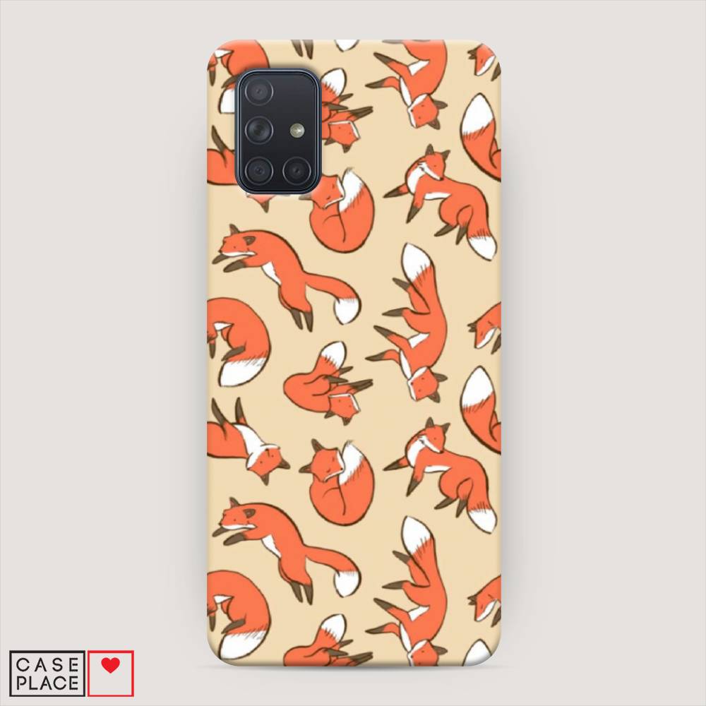 

Пластиковый чехол "Лисички фон" на Samsung Galaxy A71, 29020-2
