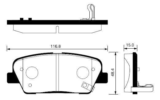 

Тормозные колодки Sangsin brake задние для Hyundai Santa Fe 2 -12/Kia Sorento -15 SP1247