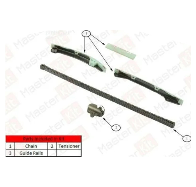 

К-т ГРМ MASTERKIT 77B0016K NISSAN:X-TRAIL/QASHQAI MR20DE 02/2007 - 12/2013