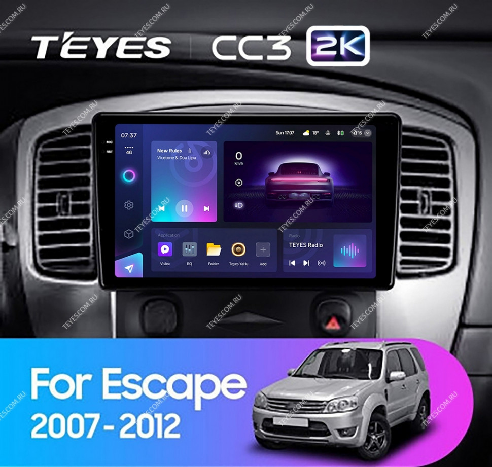 Штатная магнитола Teyes CC3 2K 464 Ford Escape 2007-2012 4080000₽