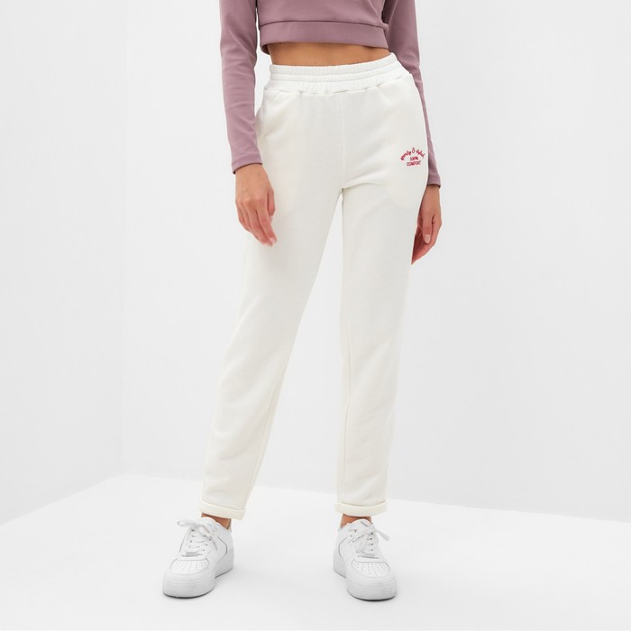 Спортивные брюки женские MINAKU 9787618 белые 54 RU