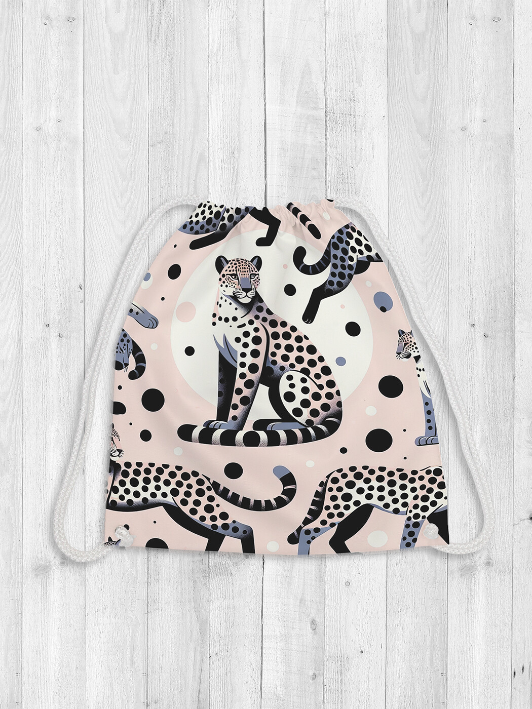 

Сумка мешок для обуви JoyArty Грация леопарда 38x40 bpa sd3085, Розовый, Грация леопарда