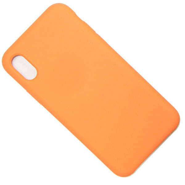 фото Чехол для apple iphone x, iphone xs силиконовый soft touch <оранжевый> (премиум) promise mobile