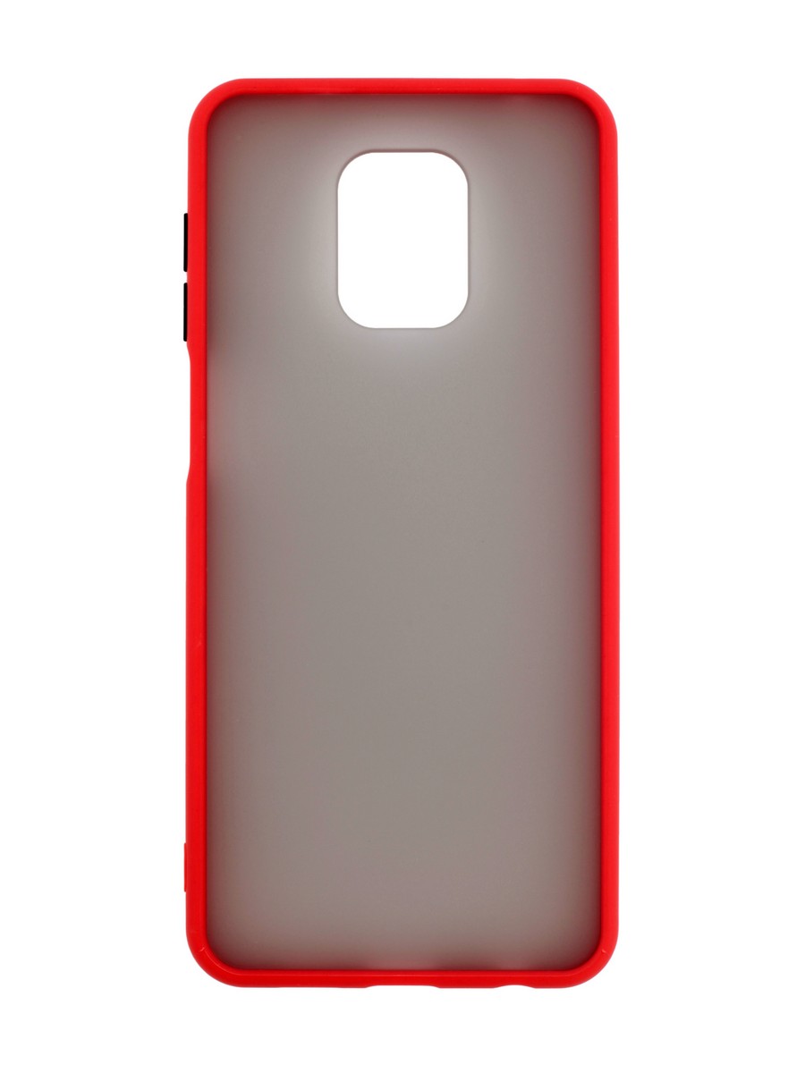 фото Чехол zibelino plastic matte для xiaomi redmi note 9s/9 pro (красная окантовка)