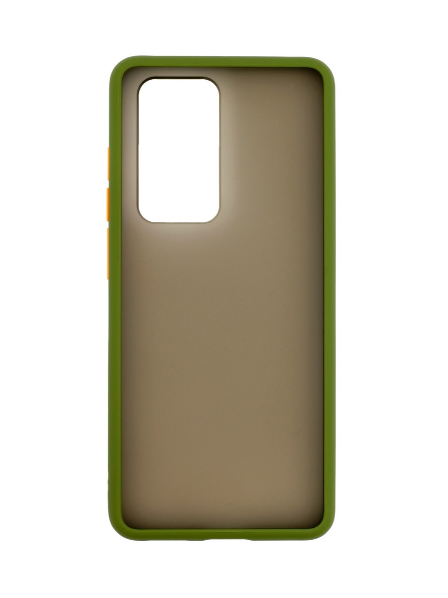фото Чехол zibelino plastic matte для huawei p40 pro (оливковая окантовка)