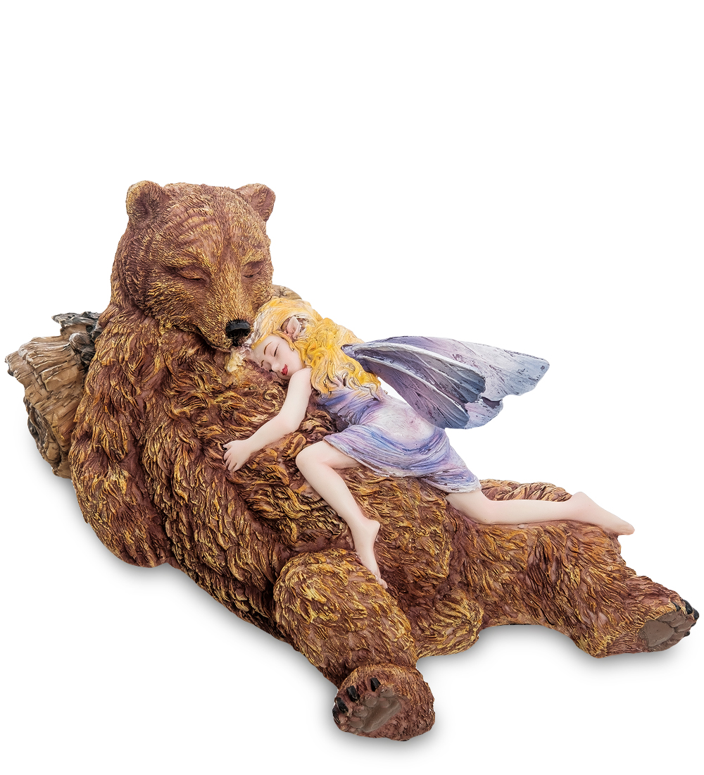 фото Статуэтка "маленькая фея с медведем" great art ga-97