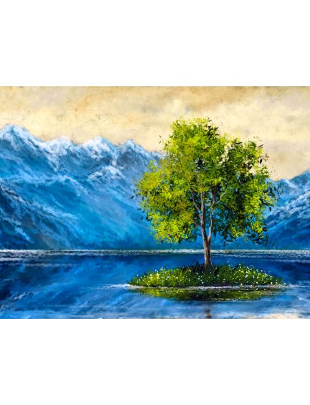 

Алмазная мозаика на подрамнике Одинокое Деревце, 50x40 см, 57986, ПРА-079