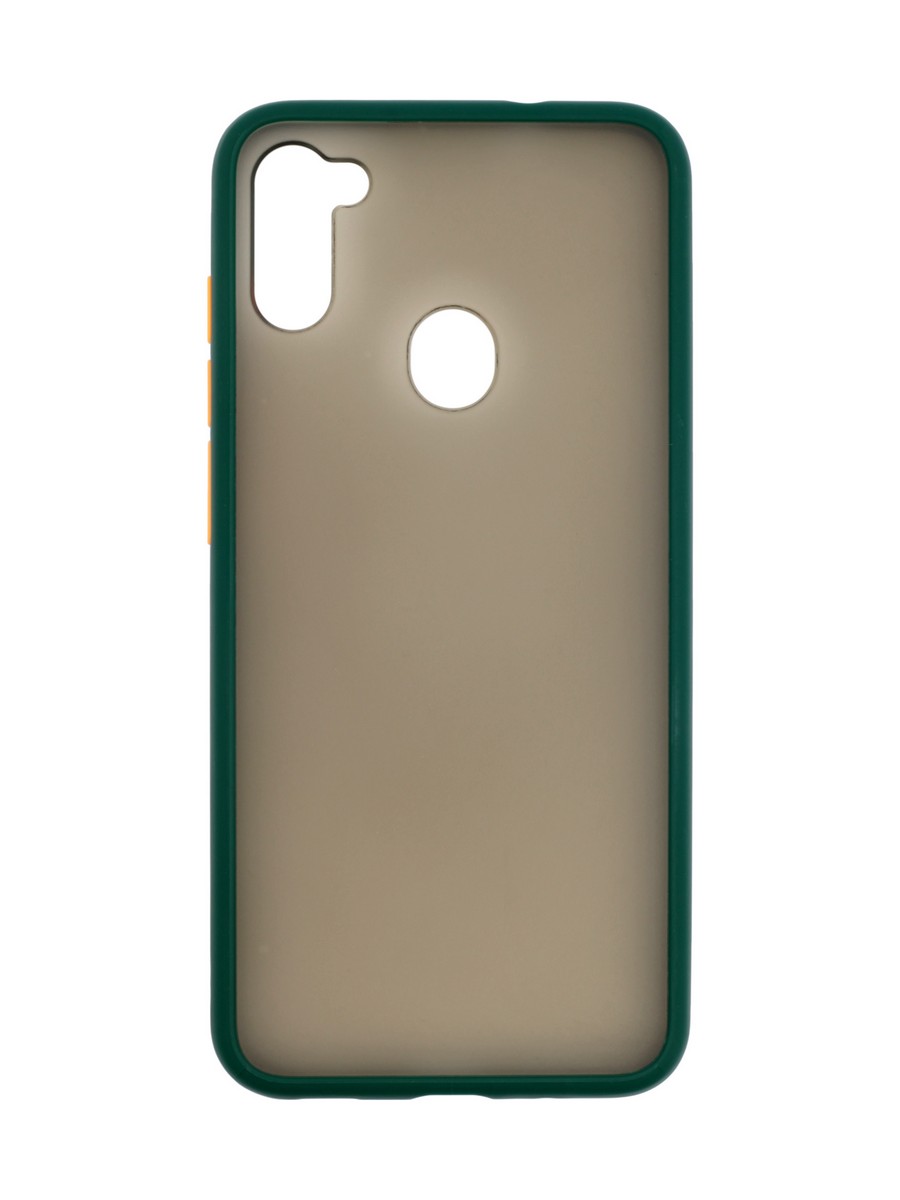 фото Чехол zibelino plastic matte для samsung galaxy a11/m11 (a115/m115) (зеленая окантовка)