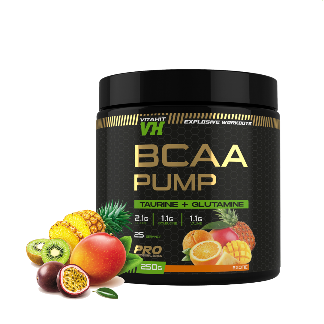 фото Bcaa pump бцаа vitahit аминокислоты банка, экзотик, 250 г