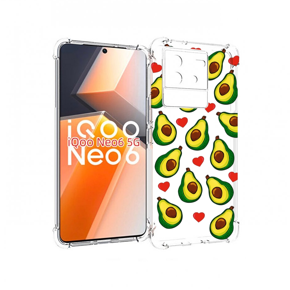 

Чехол MyPads миленькие-авокадо для Vivo iQoo Neo 6 5G, Прозрачный, Tocco