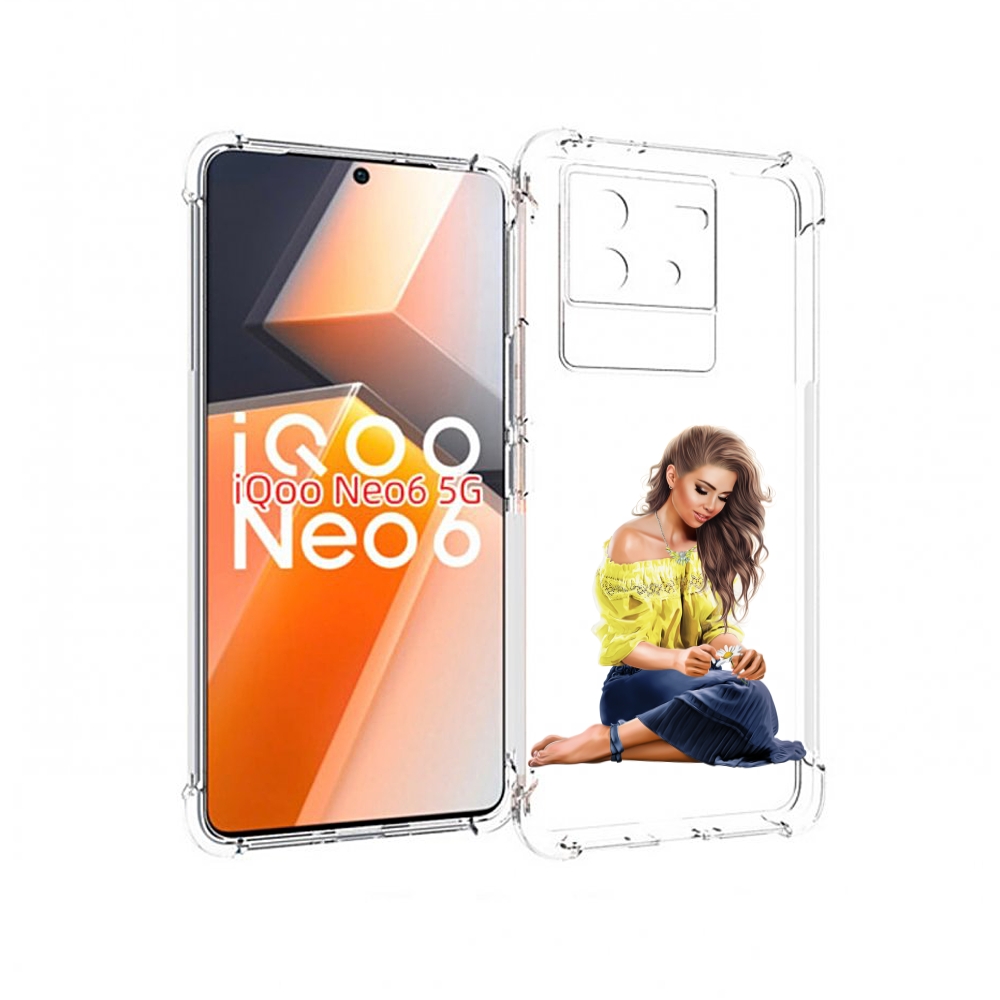 

Чехол MyPads миленькая-девочка женский для Vivo iQoo Neo 6 5G, Прозрачный, Tocco