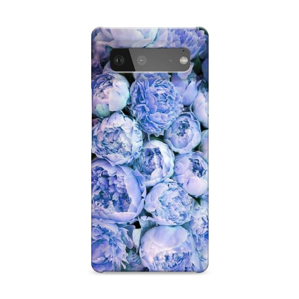 

Пластиковый чехол "Пионы голубые" на Google Pixel 6, 270820-6
