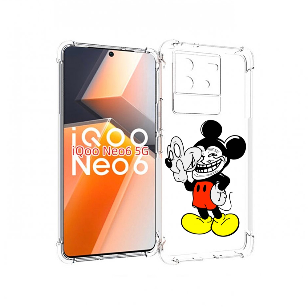 

Чехол MyPads микки-маус-троллер для Vivo iQoo Neo 6 5G, Прозрачный, Tocco