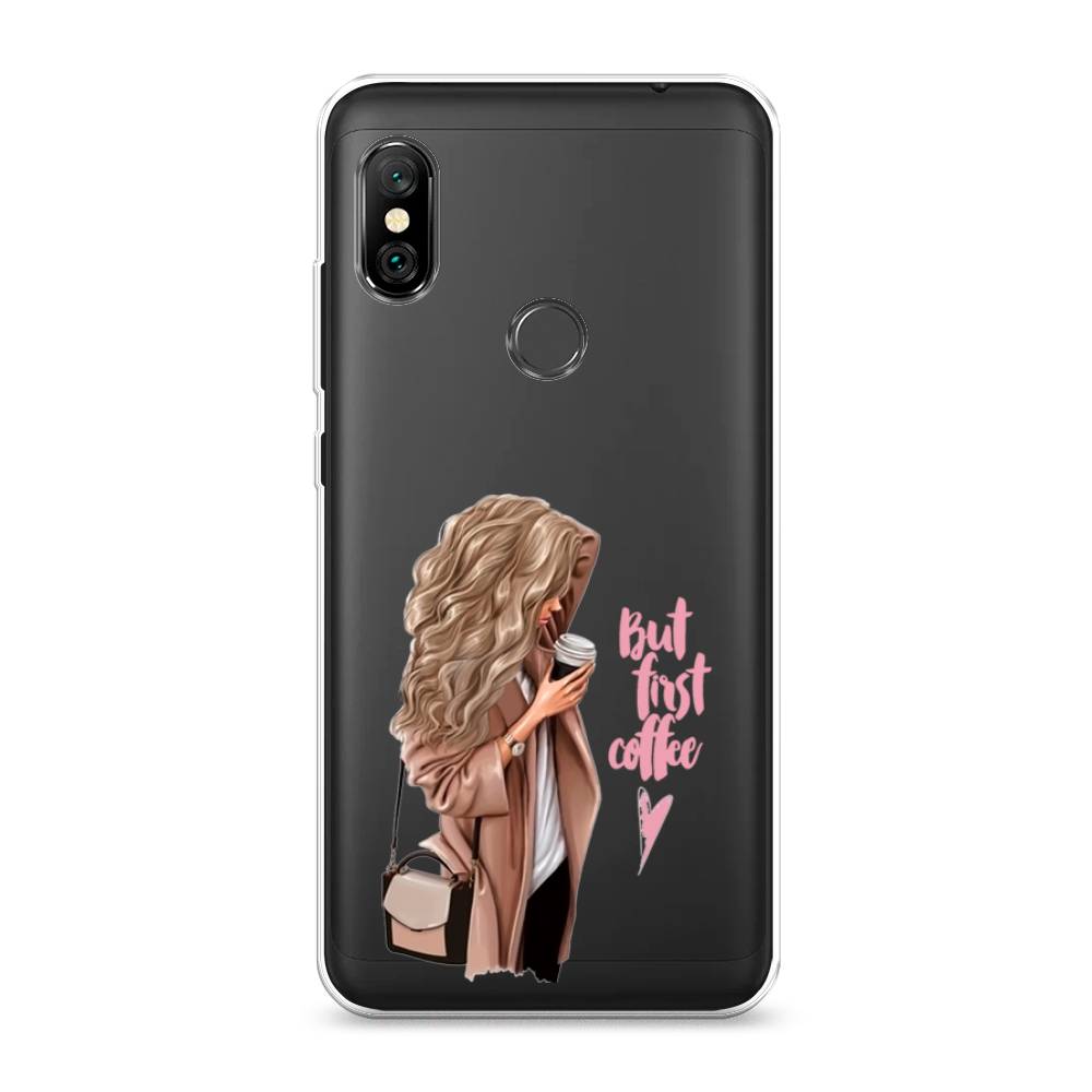 

Силиконовый чехол "Девушка с кофе" на Xiaomi Redmi Note 6 Pro, Девушка с кофе