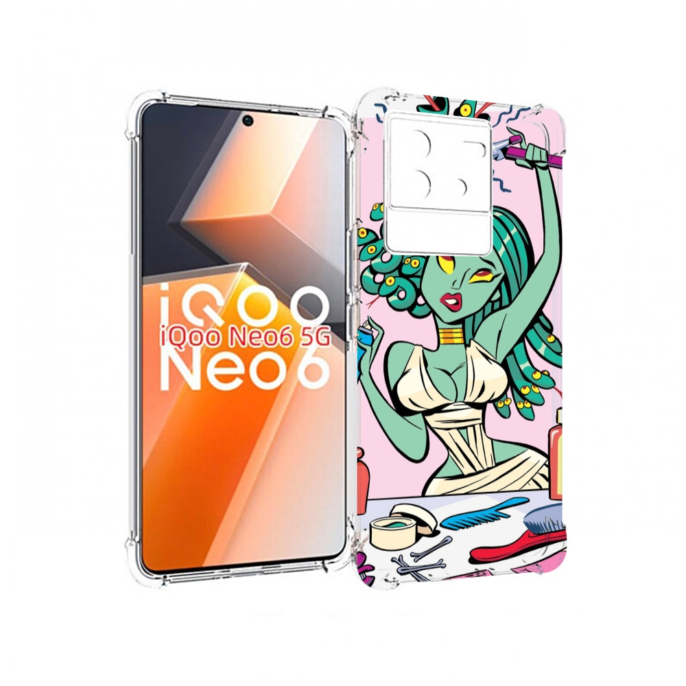 

Чехол MyPads медуза расчесывается женский для Vivo iQoo Neo 6 5G, Прозрачный, Tocco