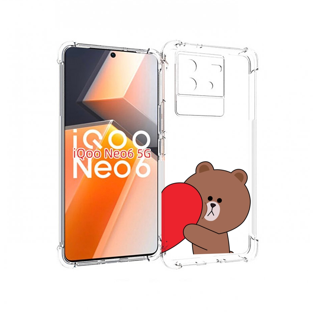 

Чехол MyPads медвежонок детский для Vivo iQoo Neo 6 5G, Прозрачный, Tocco