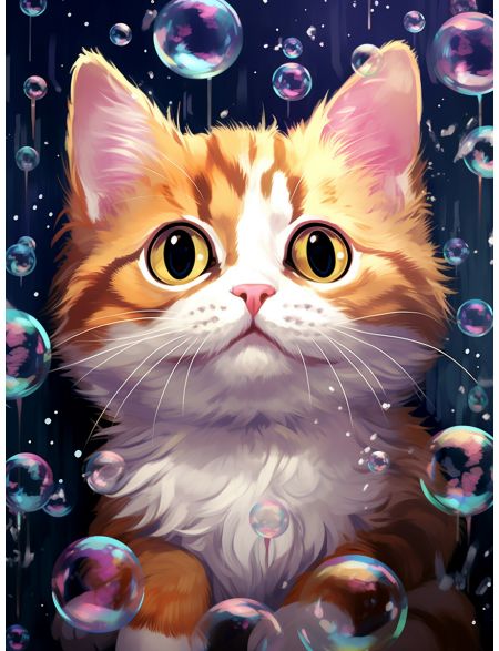 

Алмазная мозаика на подрамнике Мыльные пузыри, 50x40 см, 50 цветов, 85350, ПРА-811