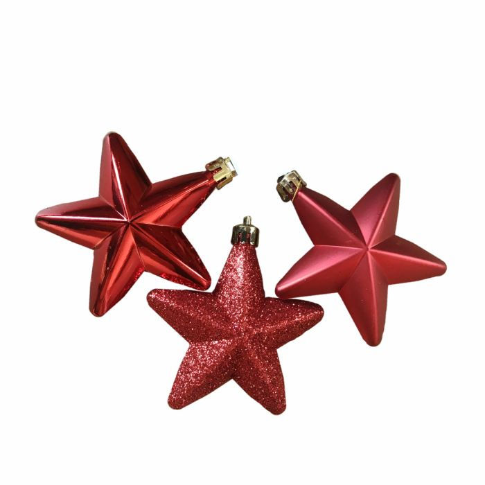 

Подвесные украшения новогодние Magic Time Звезды красные 8 х 2,2 х 7,4 см 3 шт