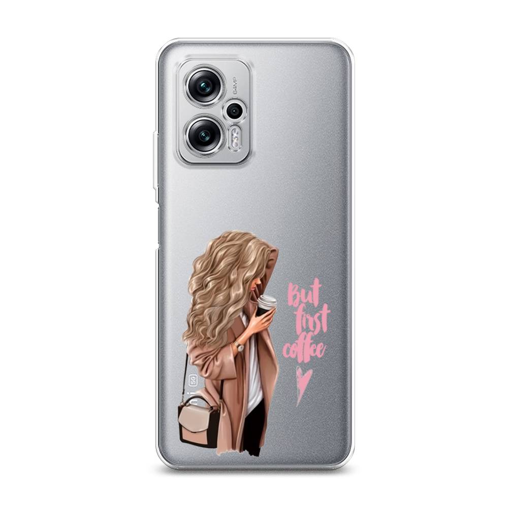 

Силиконовый чехол "Девушка с кофе" на Xiaomi Redmi Note 11T Pro Plus, Девушка с кофе
