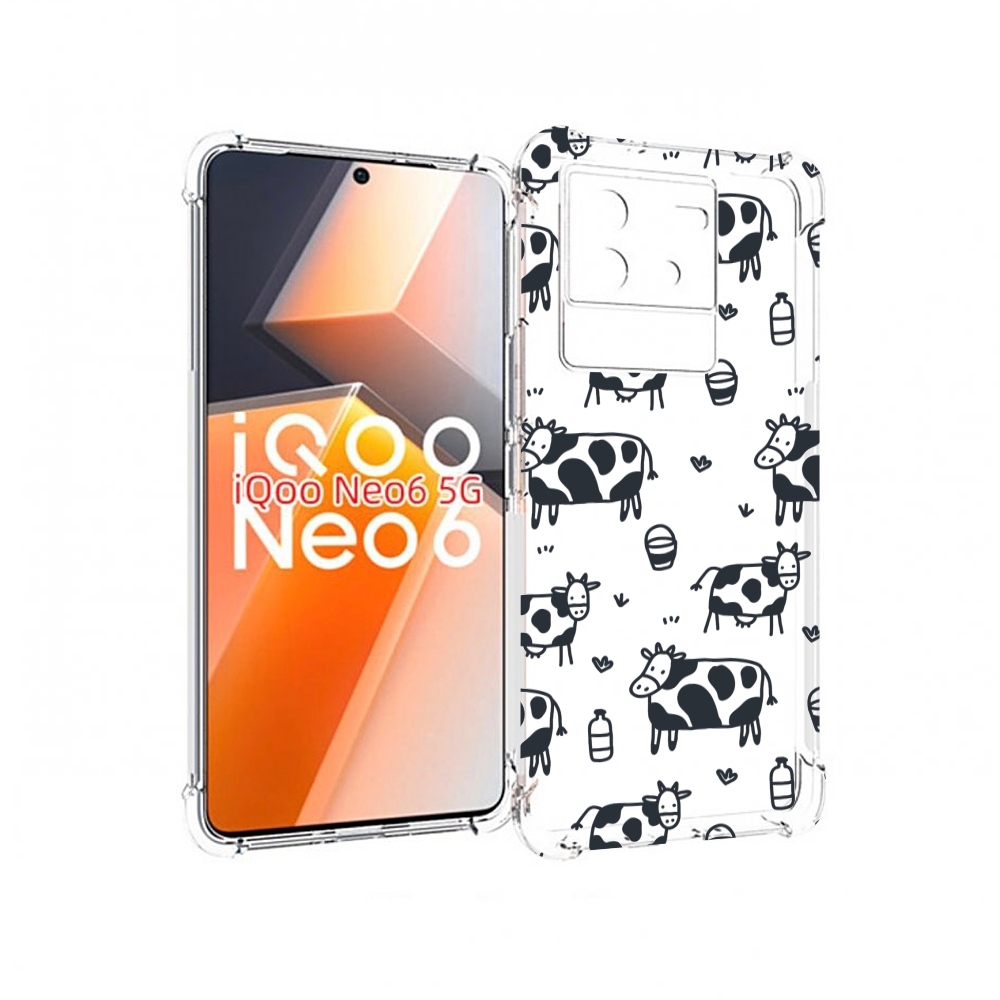 

Чехол MyPads маленькие-коровки для Vivo iQoo Neo 6 5G, Прозрачный, Tocco