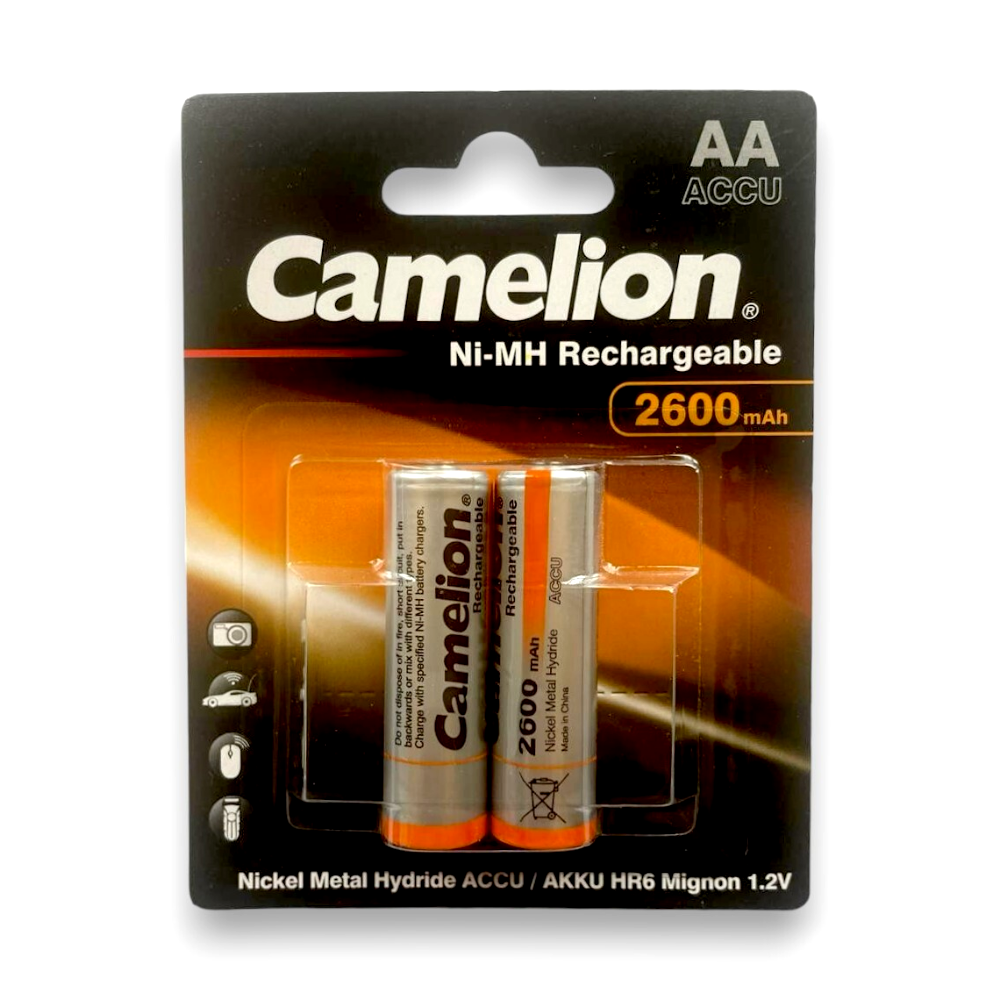 Аккумулятор бытовой Camelion HR6 AA Ni-Mh 2600mAh 1.2V (2 шт)