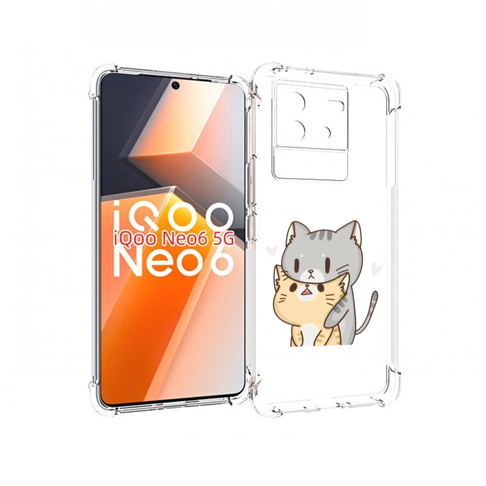 

Чехол MyPads любящие-коты для Vivo iQoo Neo 6 5G, Прозрачный, Tocco