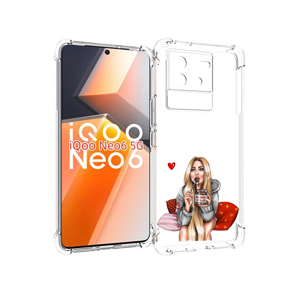 

Чехол MyPads любительница-нутеллы женский для Vivo iQoo Neo 6 5G, Прозрачный, Tocco