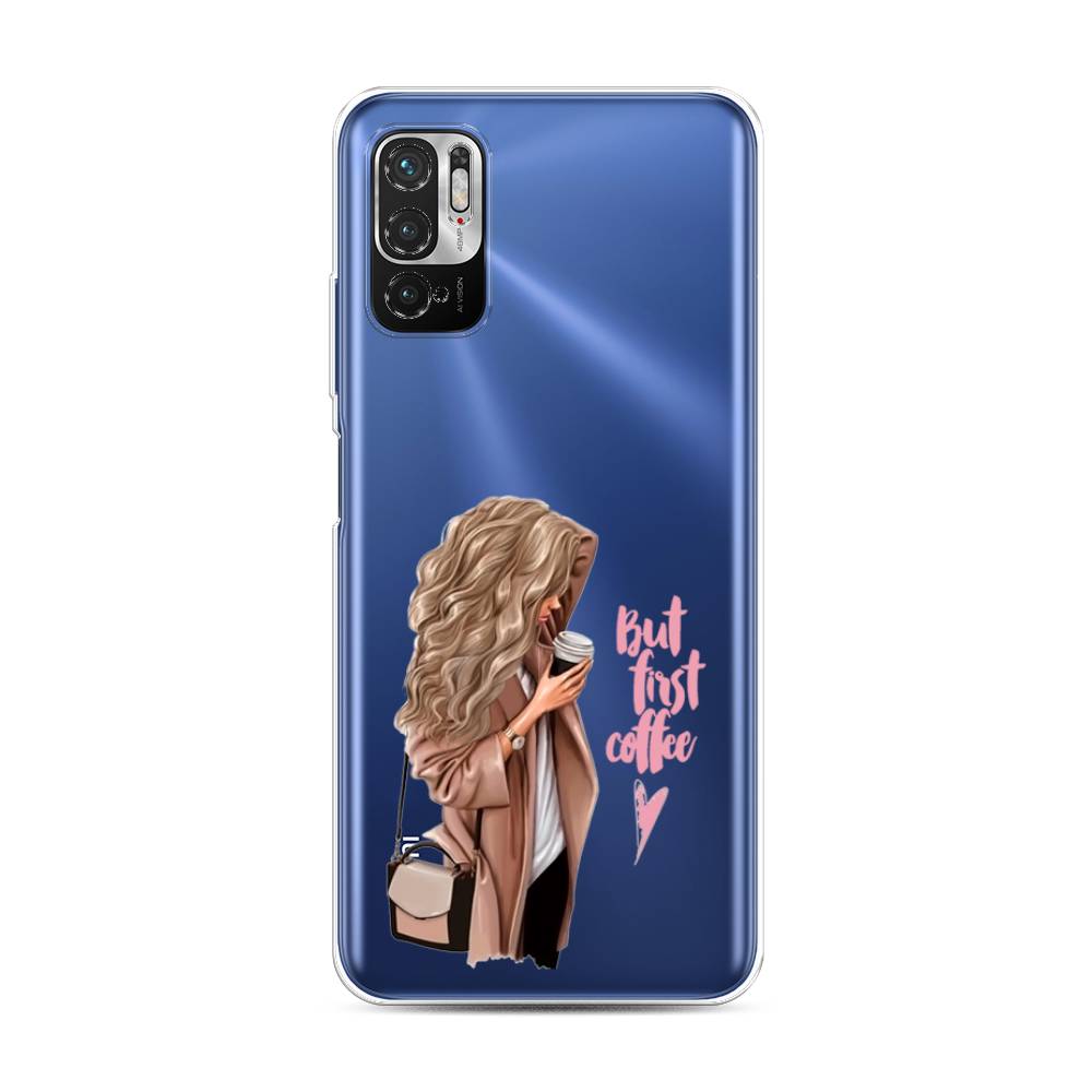 

Силиконовый чехол "Девушка с кофе" на Xiaomi Redmi Note 10T, Девушка с кофе