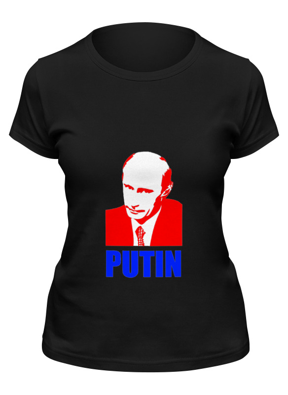 

Футболка женская Printio Putin черная S, Черный, Putin