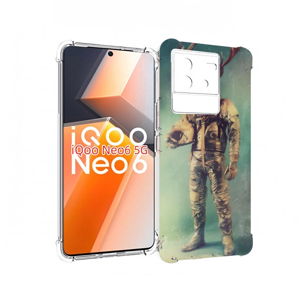 

Чехол MyPads лось космонавт для Vivo iQoo Neo 6 5G, Прозрачный, Tocco