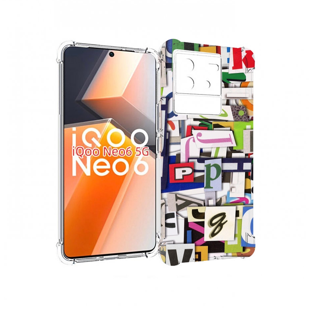 

Чехол MyPads ломанные-буквы для Vivo iQoo Neo 6 5G, Прозрачный, Tocco