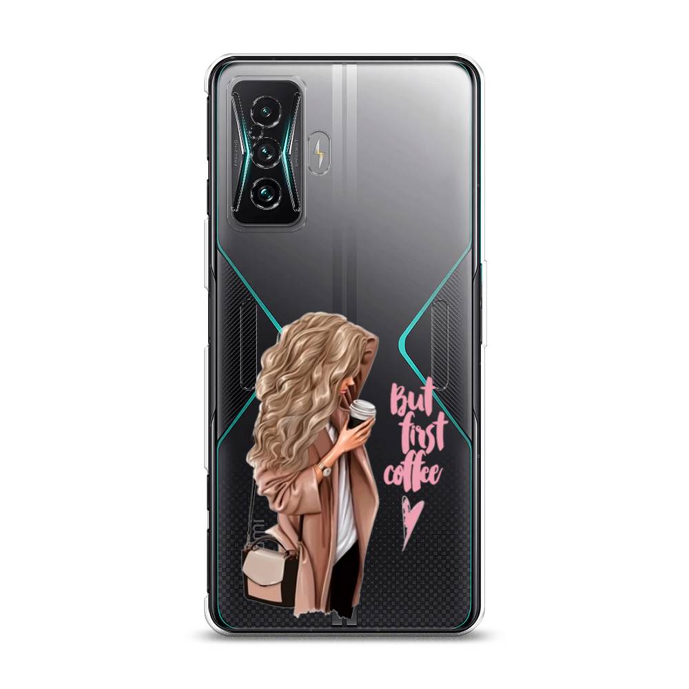 

Силиконовый чехол "Девушка с кофе" на Xiaomi Redmi K50 GE, Девушка с кофе