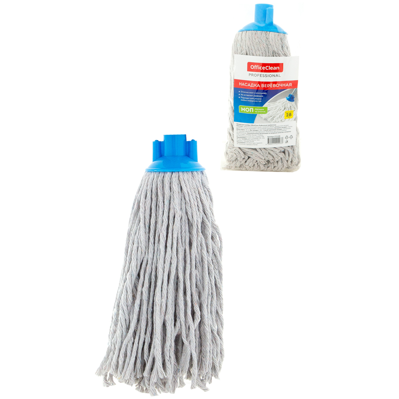 OfficeClean МОП, Professional, веревочная, хлопок, ворс 28 см, 200 г