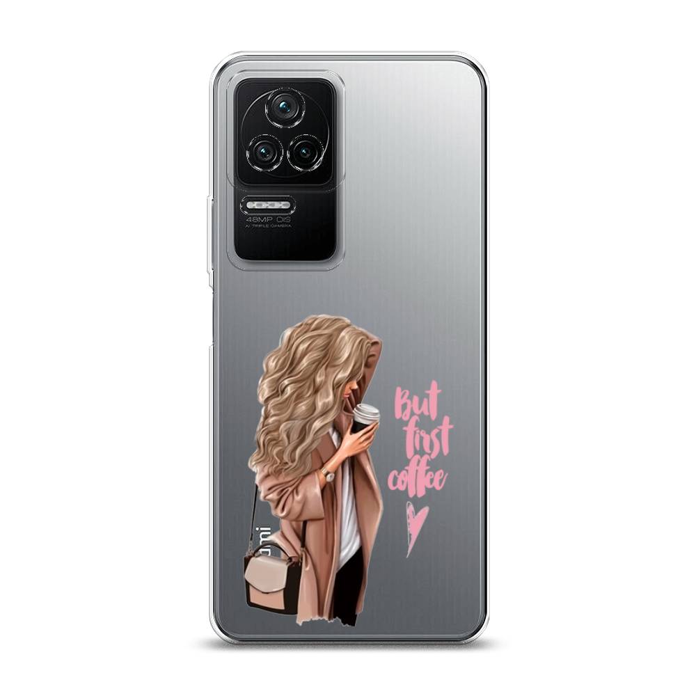 

Силиконовый чехол "Девушка с кофе" на Xiaomi Redmi K40S, Девушка с кофе